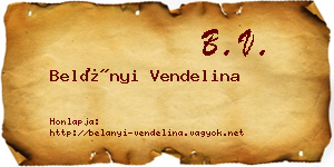 Belányi Vendelina névjegykártya